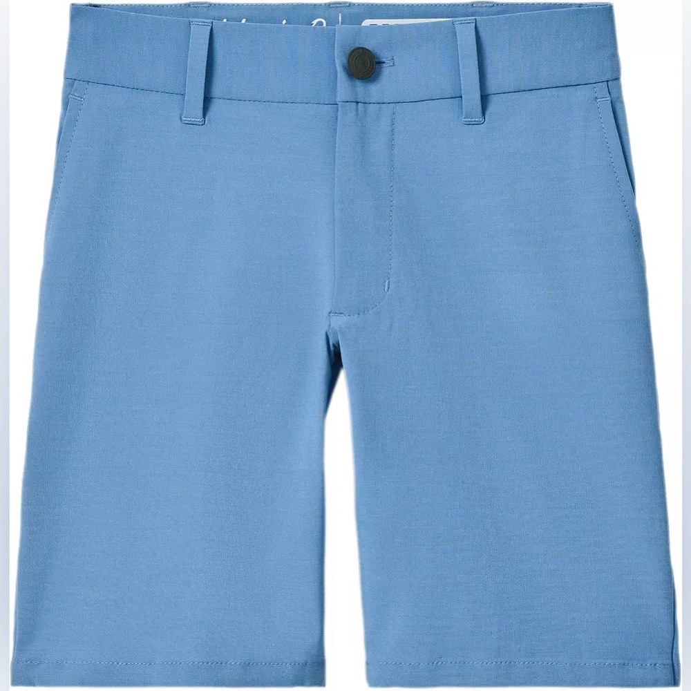 Johnnie-O Mulligan Golf Shorts Boys Blue Performance Stretch Lightweight Size 5